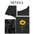 thumbnail image 3 of XCHQRTI Faith T Shirt Plus Women Graphic Tees Sunflower Christian Tops Clothes Short Sleeve, 3 of 7