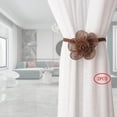 thumbnail image 4 of veasfak Ensemble de Rideaux Non Perforés pour la Maison 2 Pcs Rideaux Décoratifs à Fleurs pour Salon Café Foncé, 4 of 9