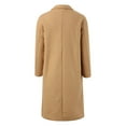 thumbnail image 4 of Women's Winter Wool Mid Length Coat Notched Lapel Buttoned Trench Coat Coat, 4 of 6
