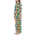 thumbnail image 2 of FORMRS Womens Pajama Set Long Sleeve Top and Pants with Pockets Soft Comfy Lounge Sleepwear, Sizes S-2XL, Green Checkered Daisy, 2 of 7