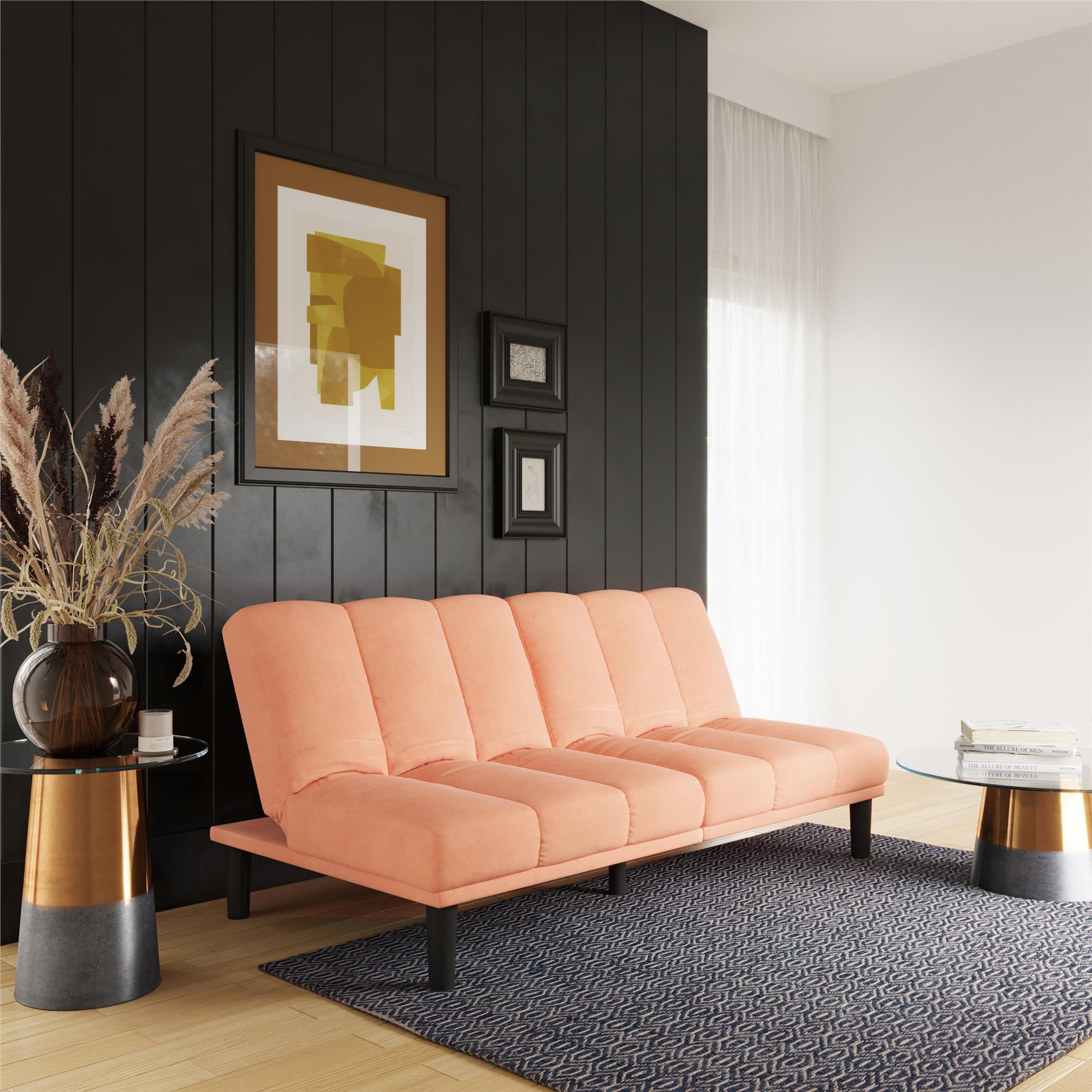 Mainstays Channel Cushion Futon, Multiple Colors