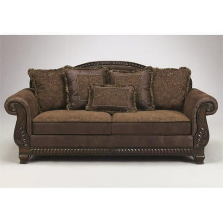 Ashley Bradington Microfiber Sofa In Truffle Ashley Bradington Microfiber Sofa In Truffle