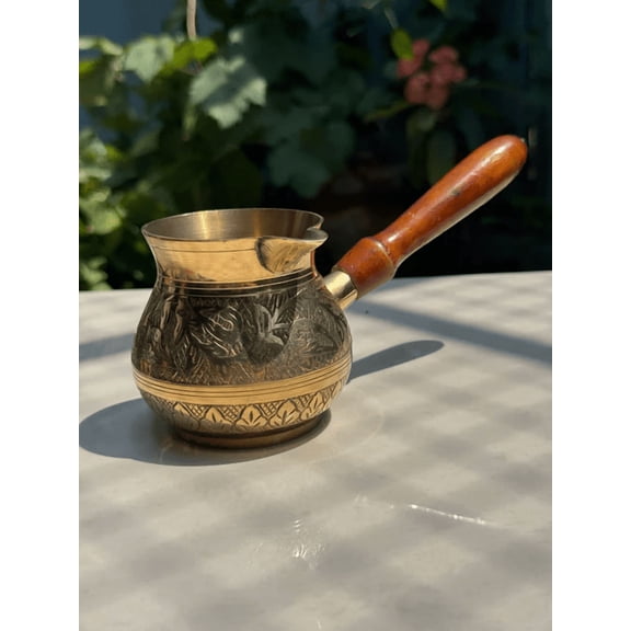 NamasteHimalayas Hand-Carved Cezve – Authentic Turkish Coffee Pot for Brewing (0)