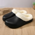 thumbnail image 5 of Garden Clogs Fuzzy Slippers for Women Men Winter Warm Non Slip Nursing Chef Mules with Plush Lined Indoor Outdoor Slip on House Shoes, 5 of 7