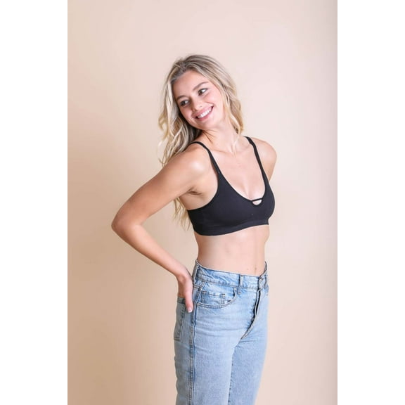 Ribbed Keyhole Bralette
