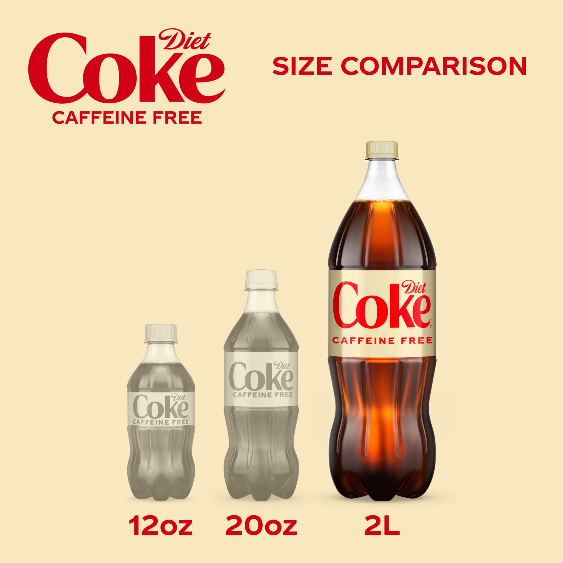 Diet Coke Caffeine-Free Soda Pop Bottle, 2 Liters