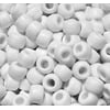 JOLLY STORE Crafts Flat Matte White 9x6mm Pony Beads 500pcs, made in USA