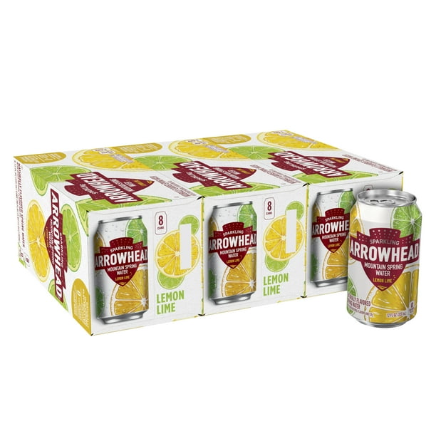Arrowhead Sparkling Water, Lemon Lime, 12 oz. Cans (24 Count) Walmart