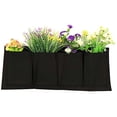 thumbnail image 3 of Bolsa de plantación de flores horizontal 4 ranuras Bolsa de crecimiento para colgar en la pared transpirable Maceta de cultivo de jardín Suministros de jardín Eigraketly JJ20721-00B, 3 of 6