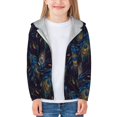 thumbnail image 3 of Kids Boys Girls Zip Up Hoodie - Peacock Feathers Sun Protection Sweatshirt Workout Long Sleeve Jacket, 3 of 7