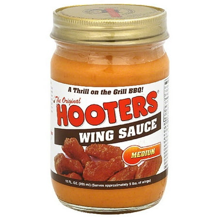 Hooters Medium Wing Sauce, 12 oz (Pack of 6)