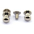 thumbnail image 3 of 30 Pack Silver Round Head Button Stud Slotted Screws 8x10x10mm Chicago Screws Nail Rivet for DIY Leather Craft, 3 of 4