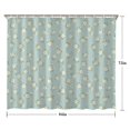 thumbnail image 5 of Pioneer Flower Floral Print Pattern Shower Curtain 84"x72", Bathroom Decorative Shower Curtain Set with 12 Hooks, Waterproof Washable, 5 of 6