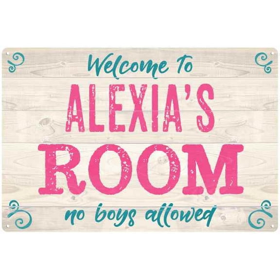 ALEXIA'S Room Kids Bedroom Sign 8x12 Metal Sign 208120089412