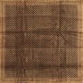 thumbnail image 1 of Ahgly Company Indoor Square Abstract Brown Contemporary Area Rugs, 4' Square, 1 of 4
