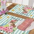 thumbnail image 4 of CREATITOY Cross-Border Hot Selling Easter Table Mat Flower Rabbit Egg Farmhouse Country Table Mat Decor Linen Print Heat Insulation for Easter Holiday, 4 of 6