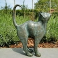 thumbnail image 5 of Cat Resin Sculpture, Interesting Cat Figurines Decor, Bronze Rust Finish for Lawn Porch Yard Home Garden Indoor Outdoor Statue Decoration, 7.08 x 5.51 x 3.93 Inches, 5 of 9