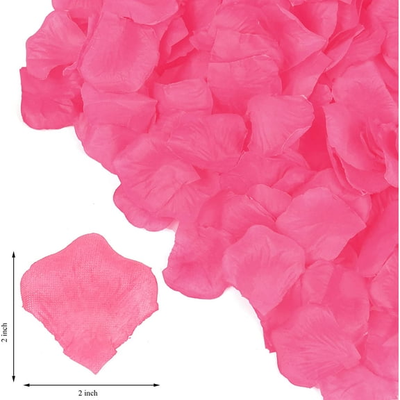 1000pc Engagement Pink Silk Rose Petals - Ideal for Creating an Enchanting Ambiance on Weddings, Proposals, Mother's Day, Valentine's Day, Anniversaries, or Any Romantic Occasion