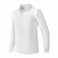 thumbnail image 3 of Men's Long Sleeve Shirt Classic Collared Solid Color Casual Button Top Soft Comfort Loose Tee Shirts Slim Fit Dress Shirts for Men, 3 of 9