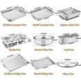 thumbnail image 3 of Walchoice Stainless Steel Bake Set of 9, Metal Cake Baking Pans, Include Baking Pans & Cookie Sheets, Pizza/Loaf/Muffin Pan, 3 of 7