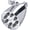 Polished Chrome, variant on Rohl 4" Multi-Function Showerhead in Polished Nickel - BI00059PN