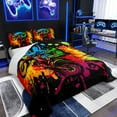thumbnail image 4 of AUQ 2026 New Motocross Bedding Sets for Boys Twin Size Motorcycle Racer Comforter Set Extreme Sport Tie Dye Down Comforter Dirt Bike Motor Vehicles Biker Duvet Insert 2Pcs for Kids Car Game Room, 4 of 7