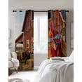 thumbnail image 4 of Farm Rooster Blackout Curtains for Bedroom Living Room Darkening Curtains 90 Inch Farmhouse Barn Funny Animals Butterfly Black Out Window Curtain Privacy Window Treatment Grommet Drapes 52"x90"x2, 4 of 9