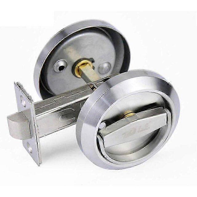 Door Lock, Interior Door Lock 304 Stainless Steel Door Lock For Bathroom, Home, Hotel, Keyless (silver)