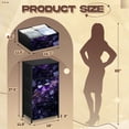 thumbnail image 3 of Dresser for Bedroom with 4 Storage Drawers Amethyst Crystal Cluster Deep Purple Hues Glossy Texture Chest of Drawers Steel Framed Fabric Closet Organizers for Dorm Nightstand Bedside Table Furniture, 3 of 8