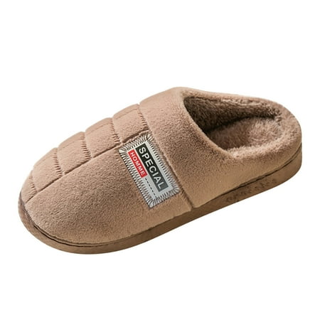 

Qufokar Mens Spa Slippers Mens Slippers Size 13 Couple Men S Winter Indoor Home Plus Velvet Warm Thick Bottom Non Slip Cotton Slippers