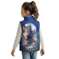 thumbnail image 3 of Pzuqiu Wolf Kids Zip Up Vest Casual Clothes for Boys 9-10 Breathable Soft Winter Lightweight Sleeveless Fleece Jacket with Pocket Fall Outfits Fashion Clothing for Daily Life, 3 of 7