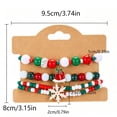 thumbnail image 2 of OAVQHLG3B Christmas Bracelets for Women, Snowflake Santa Claus Christmas Tree Festive Beaded Bracelets Stackable Stretch Friendship Bracelets, 2 of 5