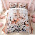 thumbnail image 2 of Erosebridal Chic Floral Twin Quilt Set, Vintage Flower Twin Coverlet Set, Gray Reversible, Terracotta Taupe, 2-Piece (1 Bedspread and 1 Pillowcase), 2 of 7