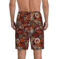 thumbnail image 2 of Balery Coffee Stamp Men's Cotton Knit Pajama Shorts Waistband & Pockets,Short Pajama Pants-Medium, 2 of 8