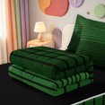 thumbnail image 5 of Erosebridal Mid-Century Stripes Zipper Full Size Comforter Sets with Fitted Sheet and 2 Pillowcases,Abstract Geometric Lines Zipper Bedding Set,Black Reversible,4 Pieces, 5 of 7