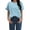 Blue, variant on ManxiVoo Comfortable T-Shirt for Women Cotton Blend with Casual Short Sleeves and Classic Round Neck Top Everyday Wear L Size Beige