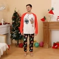 thumbnail image 5 of Usaibhir Matching Family Pajamas Sets Christmas PJ's with Christmas Printed Long Sleeve Tee and Bottom Loungewear Sleepwear, 5 of 8