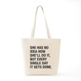 thumbnail image 6 of CafePress - She Has No Idea Tote Bag - Unisex Canvas Tote Bag, Beige, 1-Piece, 6 of 7