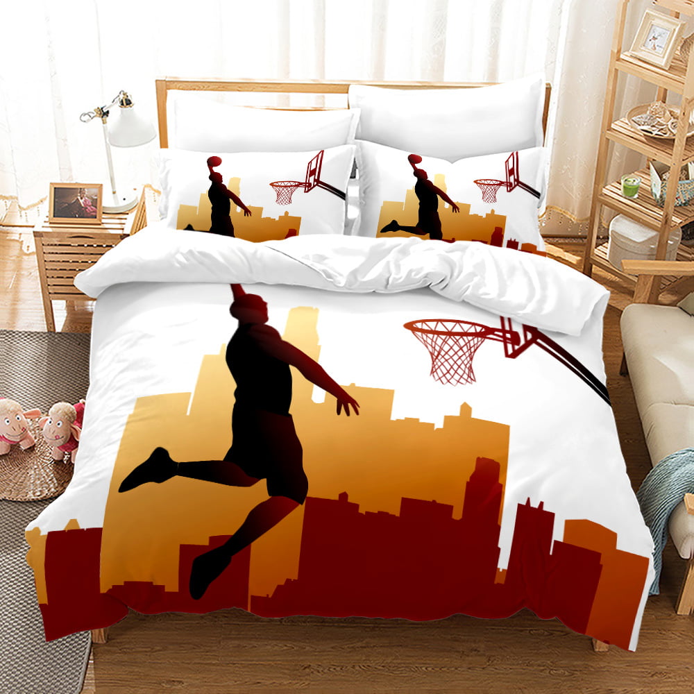 ZJEOQOQ Kids Boys Teens Bedroom Decor, Basketball Court Print ...