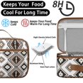 thumbnail image 2 of Tribal Antique Pattern Lunch Bag – Rustic Style Geometric Thermal Bento for Style-Conscious, 2 of 6