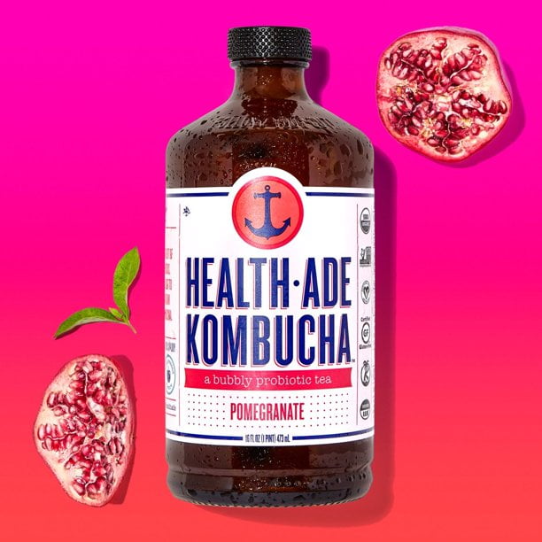 Buy Pack of 12)HealthAde Kombucha, Pomegranate, 16 Ounce Online at