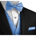thumbnail image 4 of BEST TUXEDO, Men's Formal, Prom, Wedding, Homecoming, Tuxedo Vest, Bow-Tie & Hankie Set for Prom, Wedding, Cruise in Cornflower - 5XL, 4 of 4