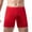 35-Red, variant on YWDJ Mens Boxer Briefs Cotton Blend Breathable Lightweight No Show Men Casual Fashion Solid Sexy Underwear Mesh Striped Breathable Hip Shorts Light Blue XL