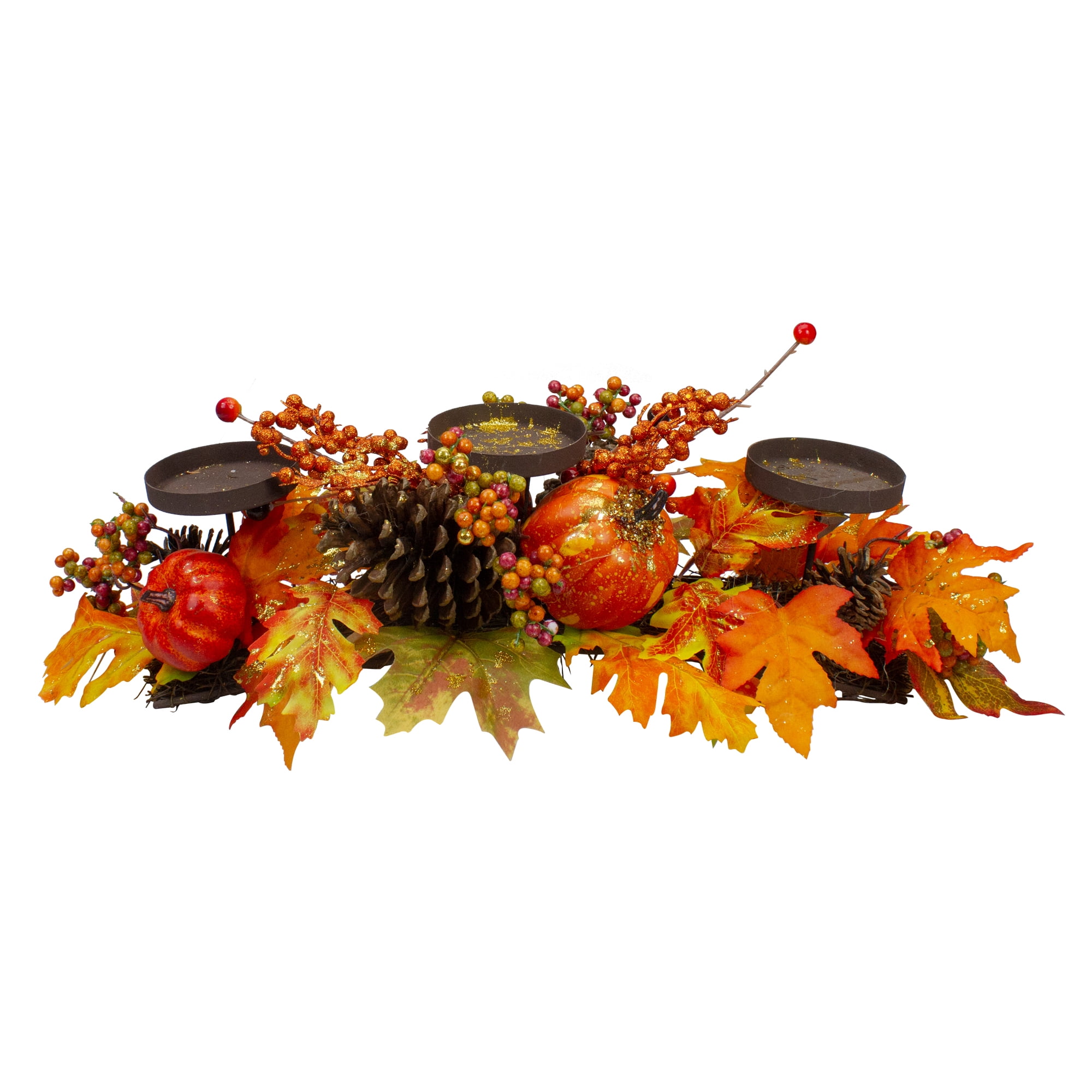 NEW Harvest "PUMPKIN 5 TEALIGHT /VOTIVE CANDLE HOLDER" Fall/Thanksgiving Decor 