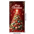 thumbnail image 4 of SIfdSeng Get it Fast Door Curtain Decorations Red Front Door Banner Merry and Train Outdoor and Year's Decorations Winter Holiday Party Entrance Porch Sign Decorations., 4 of 8