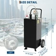 thumbnail image 2 of 30 Gallon Fuel Caddy with Manual Transfer Pump – Portable Gasoline & Diesel Storage Tank for Cars, Mowers, ATVs, Boats(Black), 2 of 7