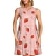 thumbnail image 1 of Balery Strawberry Vestidos de verano para mujer con estampado: vestido holgado sin mangas, vestido playero informal y cómodo para días calurosos., 1 of 7