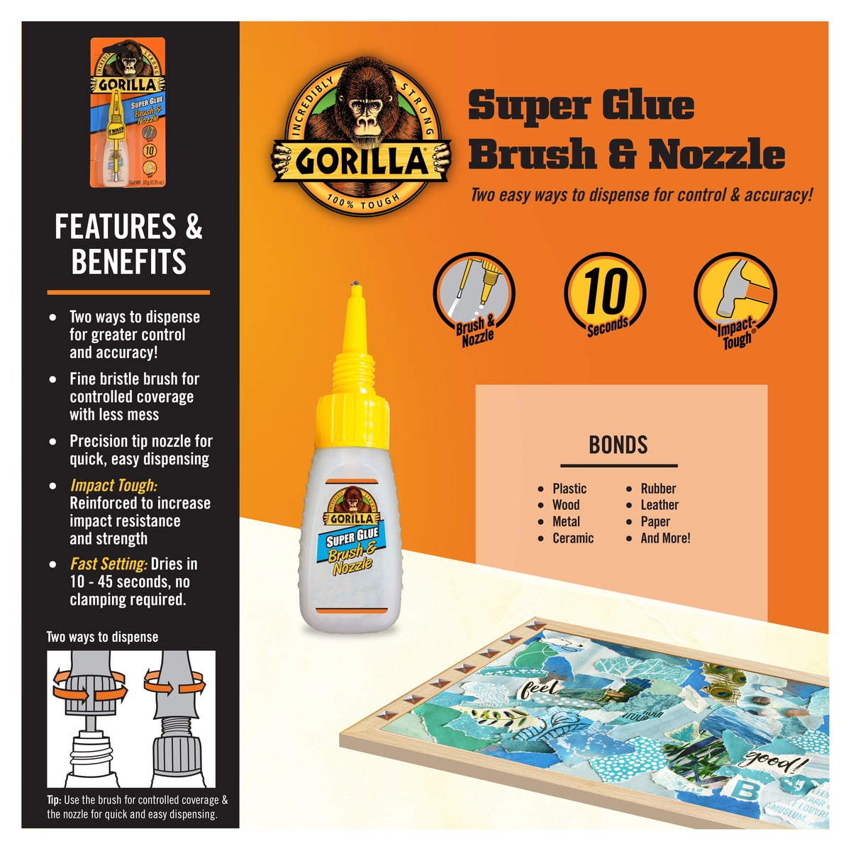 Gorilla Glue Brush Nozzle 12g Bonus