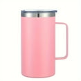 thumbnail image 5 of 24oz stainless steel vacuum insulated water bottle, portable water cup, coffee mug, handheld insulated mug with lid and handle, suitable for outdoor camping, travel, sports, and fitness. Easy to carr, 5 of 21