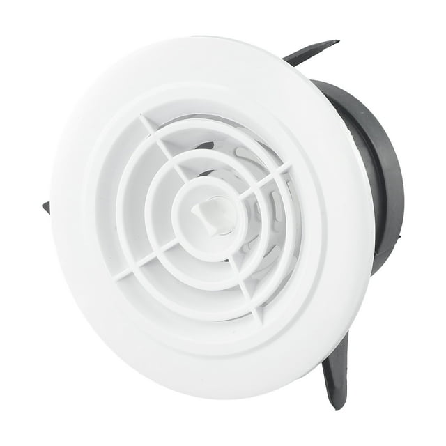 Évent Mural Rond Réglable Intérieur Grille de Ventilation en ABS Couverture de Ventilation 75mm/100mm/125mm/150mm/200mm pour Salles de Bains, Bureaux